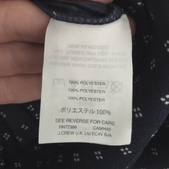 J Crew Dark Blue Pin Dot Jumpsuit Size 0 NEW - Picture 11 of 14